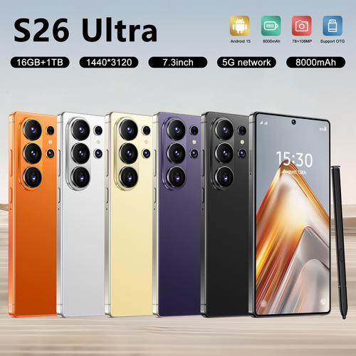 爆款s26ultra智能5g手机大屏安卓15内置笔16+1批发工厂专供现货